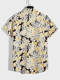 Dhruvi Trendz Mens Rayon Men'S Casual Shirt Regular Fit Western (Dt-Ms-6094_Yellow_2Xl)