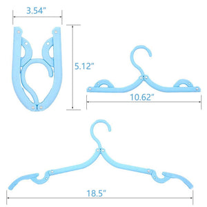 10 Pcs Travel Hangers - Portable Folding Clothes Hangers Travel Accessories Foldable Clothes Drying Rack for Travel