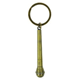 Lulala Metal Alloy Music Microphone Voice Charm Pendant Purse Bag Key Ring Keychain Gift(Microphone)