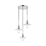 Living District Indoor Modern Home Decorative Bright Ceiling Waltz 3 Light Chrome Pendant