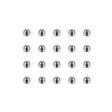 HARFINGTON 40pcs Beads 4mm Stainless Steel 1.5mm Hole Dia Bead for DIY Crafts, Silver Tone