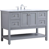Elegant Decor Metropolis 48 Single Marble Top Bathroom Vanity In Gray