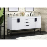 Elegant Decor Indoor Modern Under Sink Bathroom Fixtures Storage Organizer Cabinet 18 Inch Single Bathroom Vanity - Natural Oak