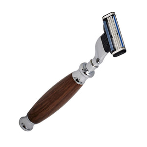 Union Razors Ss4Rz Razor Resin-Covered Wood Handle And Lubricating Strip - Reusable Mens Shaving Razor