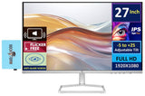 HP Series 5 527sa Monitor with Speakers (Replaces M27fwa) 27 100Hz IPS FHD 99% sRGB 300 Nits Display, Adjustable Tilt, Flicker-F