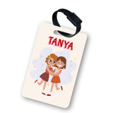 Customized Luggage Tag For Travel/School Friendship Girls Personalize With Name Mdf Material 2.5 * 3.75 Inches Multi C