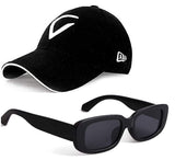 Selloria New Soft Cotton Cap And Sunglass For Unisex Adjustable Baseball Sport Cap,& Sunglass Combo For Men & Women.(Pack Of 2) 