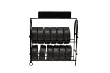 American Diorama Metal Tire Rack With Rims And Tires For 1:24 Scale Models 77530