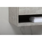 Elegant Decor Roman 40 Aluminum Alloy Mdf Single Bathroom Vanity In Gray