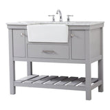 Elegant Decor Clement 42 Aluminum Mdf Single Bathroom Vanity In Gray Finish