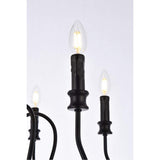 Living District Indoor Modern Home Decorative Bright Ceiling Flynx 6 Lights Pendant In Black