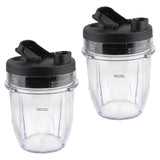 LMEI Replacement Parts 12oz Cup with Sip & Seal Lid, Compatible with Ninja Blender BL450 BL480 BL640 BL680 BN400 BN751 BN801 SS1