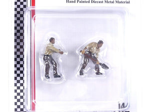 '4X4 Mechanics'' 2 Piece Diecast Figure Set 2 For 1/43 Scale Models By American Diorama