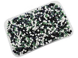 Eshoppee 8/0 3Mm Glass Seed Beads, Black White, 200Gm