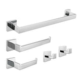 Kingston Brass BAHK6024778C Lasdun 5-Piece 18-Inch Towel Bar Bathroom Accessory Set in Polished Chrome