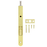 Nuk3y Heavy Duty 7Inch Solid Brass Flush Bolt (Polished Brass)