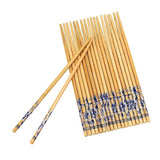 VODIQ 24 CM Brown Natural Bamboo Reusable Chopsticks for Sushi, Noodles, Fried Rice| Dishwasher Safe Lightweight Easy to Use (5