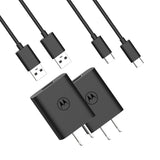 Motorola (2-Pack) TurboPower 20 QC3.0 Charger + 6.6ft USB-A to USB-C Cable for Moto G Play 2023/2024, G Power 2021/2022/2023 5G,