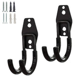 GeeWatom 2 Pack Garage Storage Utility Hooks,Garage Garden Tool Organizer,Steel Wall Mount Hooks, Garden Small U Hooks (Type O-B