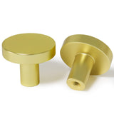 CHEF TIME 10 Packs Glod Cylindrical Shape Cabinet Knobs Pull Hardware Handle,Minor Diameter Knobs for Cabinets and Drawers Pulls