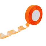 BEAUTOPE 1 Inch 50 Yards Sheer Organza Ribbon Chiffon Ribbon for Gift Wrapping Wedding Bouquet Crafts (Orange)