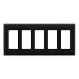 ENERLITES Decorator Light Switch or Receptacle Outlet Wall Plate, Gloss Finish, Size 5Gang 4.50 x 10.03, Polycarbonate Thermo