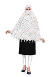 Cozycrest Scraf Cum Sun Protection Mask White Printed Design Innovative Cum Dupatta Long Scarf Scarves Face And Hand Cover Cum M