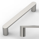 Amerdeco 10 Pack ZH0005BSN Brushed Satin Nickel 5 Inch(128mm) Hole Centers Kitchen Cabinet Pulls Hardware Modern Kitchen Handles
