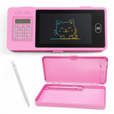 SPIRICON LCD Writing Tablet Pencil Box with Calculator | Drawing Board Pencil Case with Erase Button | Magic LCD Display & Stora