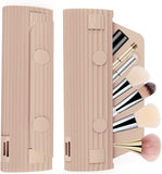 Store2508 Portable Makeup Brush Holder With Magnetic Closure Foldable Silicone Travel Cosmetic Storage Case, Waterproof Dustpr