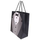TRENDYNEST 5X Tuxedo Groomsmen Thank You Gift Bags Black Wedding Bridal Party Favour| Wedding Party Gift | Return Gift