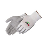 Liberty Safety P4639M P-Grip Ultra-Thin Polyurethane Palm Coated Plain Knit Glove with 13-Gauge White Nylon/Polyester Shell, Med