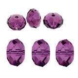 24pcs Adabele Austrian 10mm Faceted Loose Rondelle Crystal Beads Amethyst Spacer Compatible with 5040 Swarovski Crystals Precios