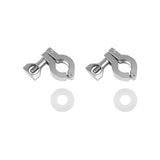 JMCOLMT Tri Clamp 1/2 Inch 2PCS Single Pin Heavy Duty with Wing Nut Stainless Steel 304 Sanitary Fitting with Ferrule TC 1/2 Sil