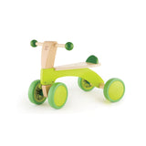 Hape Scoot Around Ride On Wood Bike | Award Winning Four Wheeled Wooden Push Balance Bike Toy for Toddlers with Rubberized Wheel