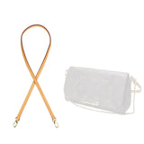 jiesinlov Genuine Vachetta Leather Thin Strap Replacement,Purse Shoulder Straps for Handbag (Double Buckles-Width0.43in&Length:3