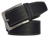 Sunshopping MenS Black Synthetic Leather Needle Pin Point Buckle Belt (FtossBl) (34)