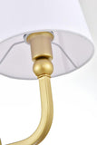 Living District Colson 4-Light Metal & Fabric Bath Sconce In Black/White