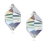 200pcs Czech Faceted Flat Bicone Rondelle Crystal Glass Beads 6x4mm Small Crystal AB #5305