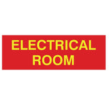 All Quality Basic Electrical Room Door/Wall Sign | Durable Construction | Building Safety Red/Yellow Medium (1 Pack)
