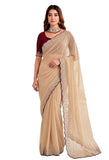Leeli Peeri Designer WomenS Georgette Embroidery Work Saree With Unstitched Blouse Piece 4428Ps1