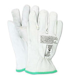 MAGID PowerMaster Low Voltage Goatskin Leather Linesman Gloves, 1 Pair, Size 9/Large, 12501
