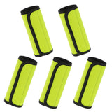 Ecomistiq Luggage Suitcase Handle Neoprene Wrap Travel Bag Safety Identifier Comfort Unisex Accs Gift Fluorescent Yellow Pack Of