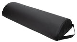 ForPro Premium Jumbo Half-Round Bolster Pillow for Massage and Yoga, Oil and Stain-Resistant, 9  W x 4.5 H x 26  L, Black
