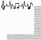 Scrapbook Customs Heart Beats for Music (38773) 12 inch x 12 inch DoubleSided Scrapbook Paper 1 Sheet