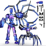 (Assembly Required) Spider T13 Action Figure Set -Titan 13 Action Figure with Sucker Spider T-13 Collectible 3D Printed Toys Hig
