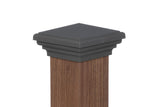 4x4 Grey Pyramid Post Cap Fits Post 3.5 x3.5 Most Common for Pressure Treated Post New England Style Square Top for Outdoor Fenc