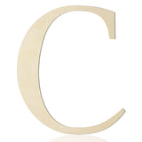 Large Wooden Letters 12 Inch Paintable Wood Letter C for Wall Decor, 1/5 Inch Thick Wooden Alphabet Letters Cutouts for DIY Craf