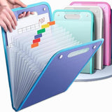 H&Hgoldi Expanding File Folder With Handle, 13 Pockets, A4 Size, Accordion Document Organiser, Multicolour