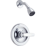 Delta Faucet Foundations Chrome Shower Faucet Set with 2Spray Chrome Shower Head, Shower Trim Kit, Shower Faucet Sets Complete,
